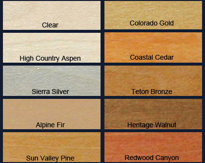 DEFY Water Repellent Wood Stain Colors