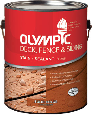 Olympic Solid Color Deck, Fence, and Siding Stain