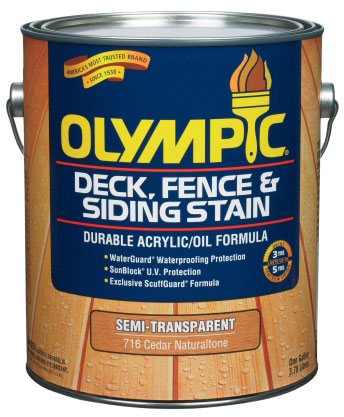 Olympic Semi-Transparent Deck, Fence, Siding Stain